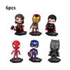 The Avengers 6pcs Justice League Character Pvc Toy Doll Model Gifts Christmas