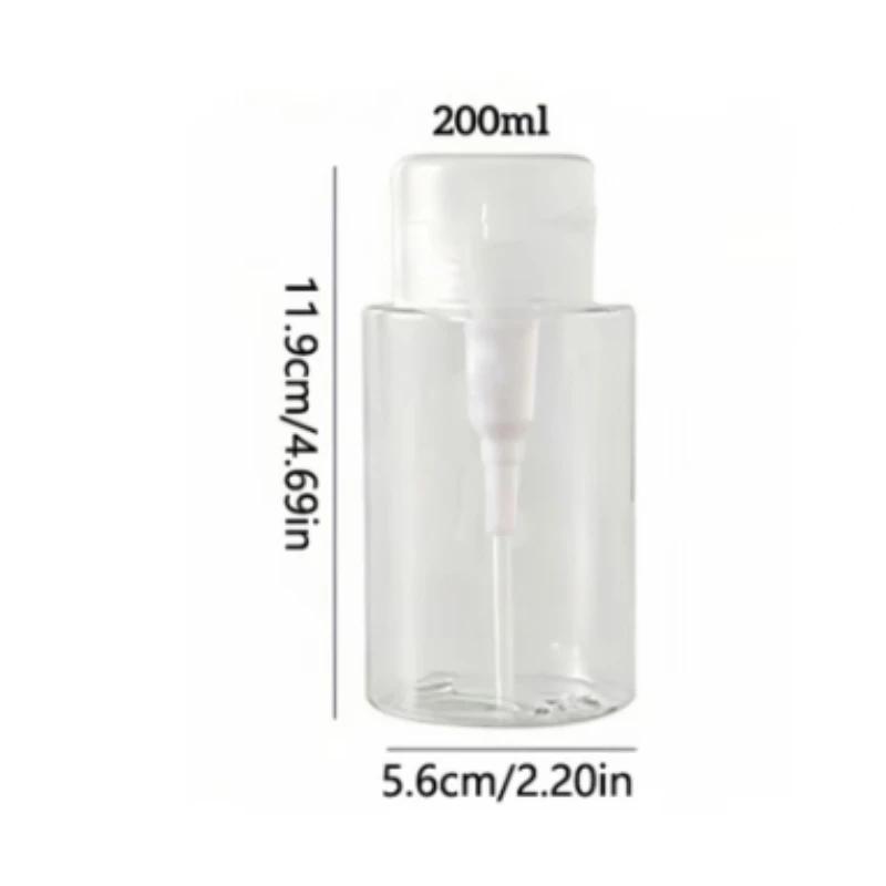 1pc, Portable Transparent PET Refillable Travel Bottle,Suitable for Nail Polish Remover and Toner, Makeup Remover Water Bottle