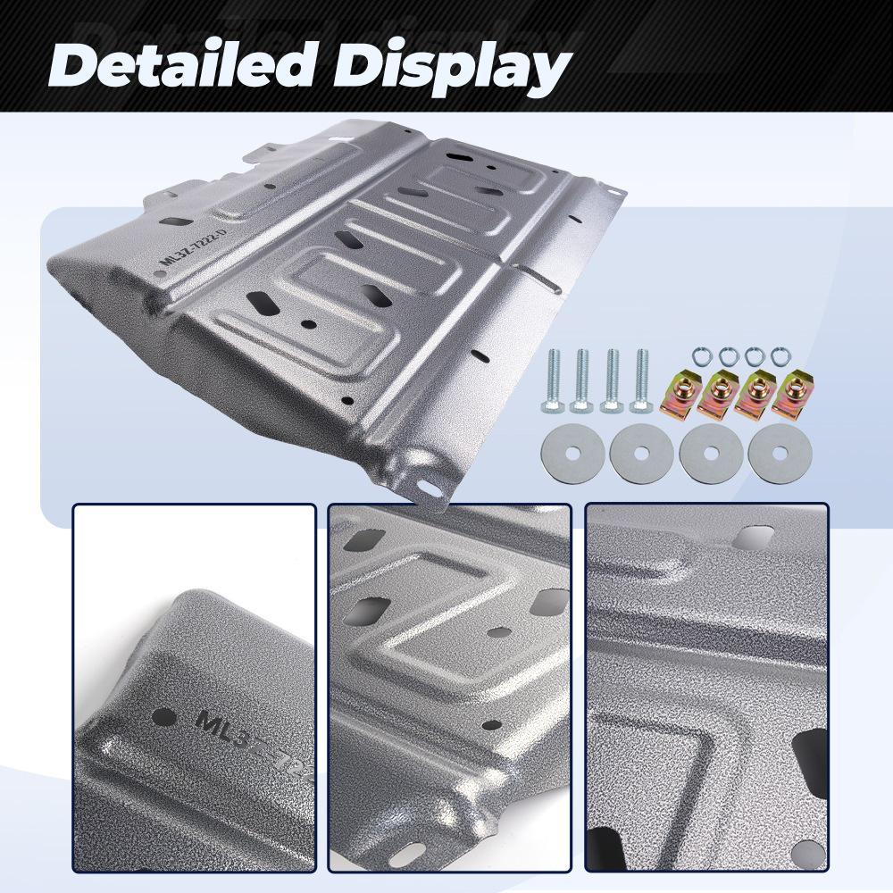 1.2mm Manganese Steel Splash Guard for Ford F150 (15-20) Gasoline Engine Replacement, Part #ML3Z-7222-D
