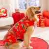 Vintage Floral Padded Dog Coat Warm Winter Clothes Medium Large Dogs Golden Retriever