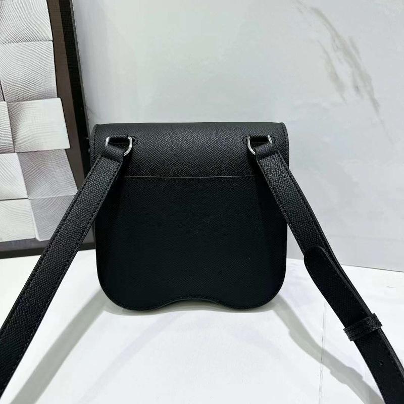 

Сумка-седло кроссбоди Новая натуральная кожа DellaElan Медовая на бедро Коровья кожа Сумка для ягодиц Принт пальмы D-пряжка Квадратная сумка Горизонтальная PP-сумка 20x5x14cm