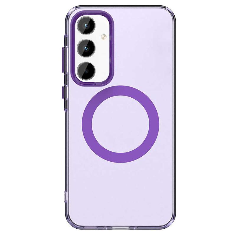 For Samsung Galaxy A55 For Magsafe Magnetic Phone Case For Samsung Galaxy A55 TPU Shockproof Candy Color Wireless Charge Cover