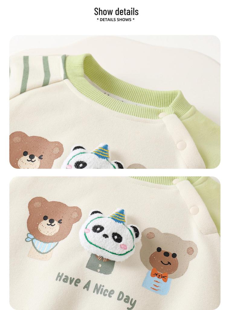 Kaka Panda Kinder Rundhals-Sweatshirt - Lässiges Oberteil für Jungen & Mädchen für Frühling & Herbst