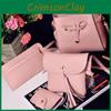 Women Lady 4pcs Handbag Shoulder Bag Tote Crossbody Messenger Purse Wallet Card