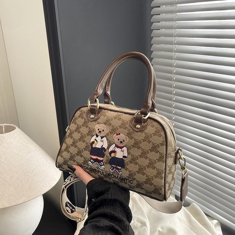 

2025 Stylish Kitty Color Block Tote & Crossbody Bag - Elegant Women s Shoulder Handbag