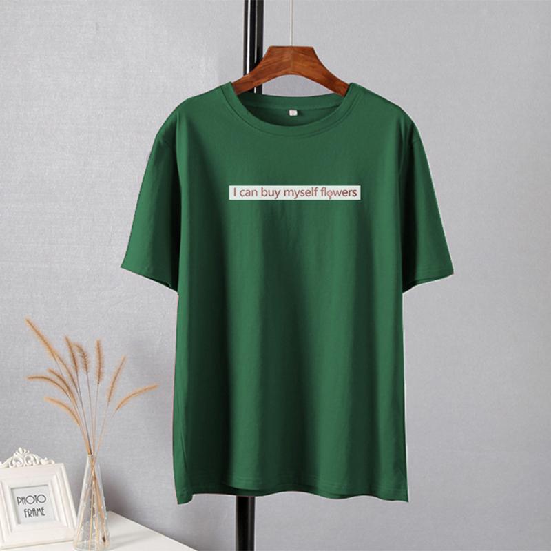 Shellsuning Casual Soft Cotton High Street Tees Trendy Letter Graphic T Shirts Women 2023 Summer Korean Short Sleeve Female Tops