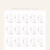 24pcs Manicure Long Almond Stiletto False Nails French Green Wavy Fake Nails Detachable Pearl French Nail Tips Women