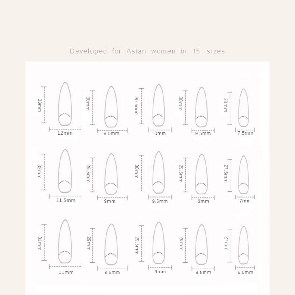24pcs Manicure Long Almond Stiletto False Nails French Green Wavy Fake Nails Detachable Pearl French Nail Tips Women