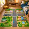 Kids Traffic Play Rug Bedroom Living Room Carpet,Town Game Cutecore Room Decor Children Floor Mat Home Decor Home Garden