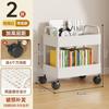 2-Tier Kitchen Bathroom Bedroom Storage Basket Rolling Utility Cart Mobile Storage Trolley Cart with Wheels Mesh Basket Organizer Shelf
