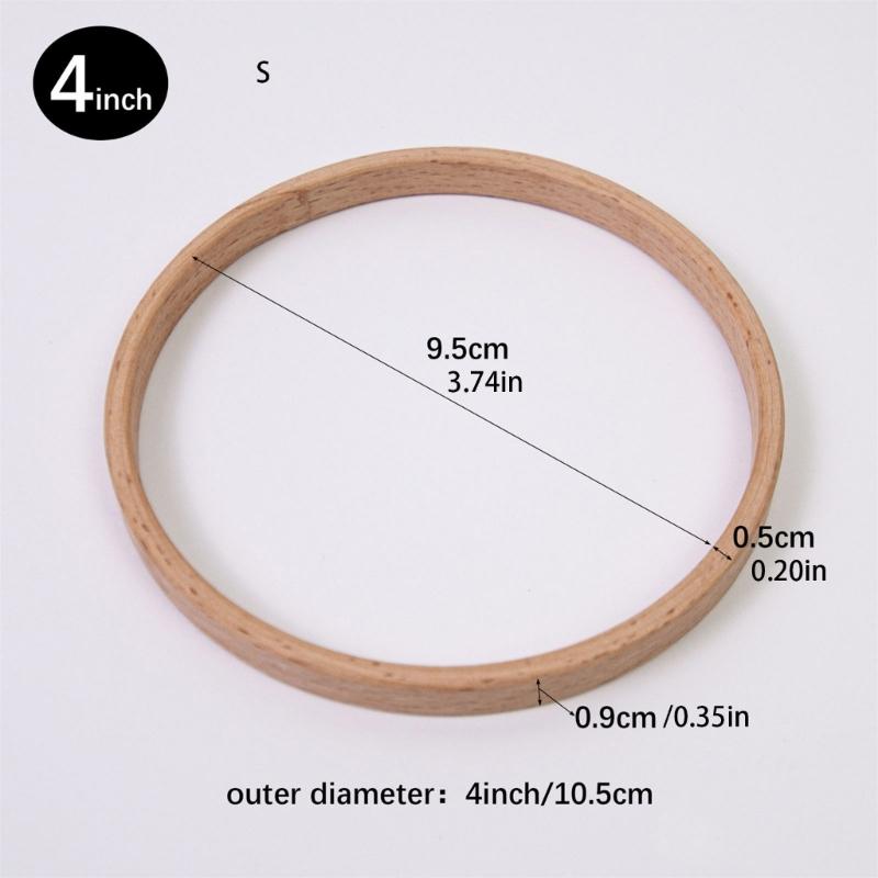 Wood Floral Hoop Wreath 10Pcs Wood Floral Hoop Rings for Wedding Wreath Wall Hanging Decoration Dream Catcher Art Craft