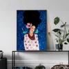 Abstrato Flor Mulher Menina Cabelo Moda Pôster Pintura em Tela Nordic Arte de Parede Imagem Para Sala de Estar Moderna Decoração de Casa