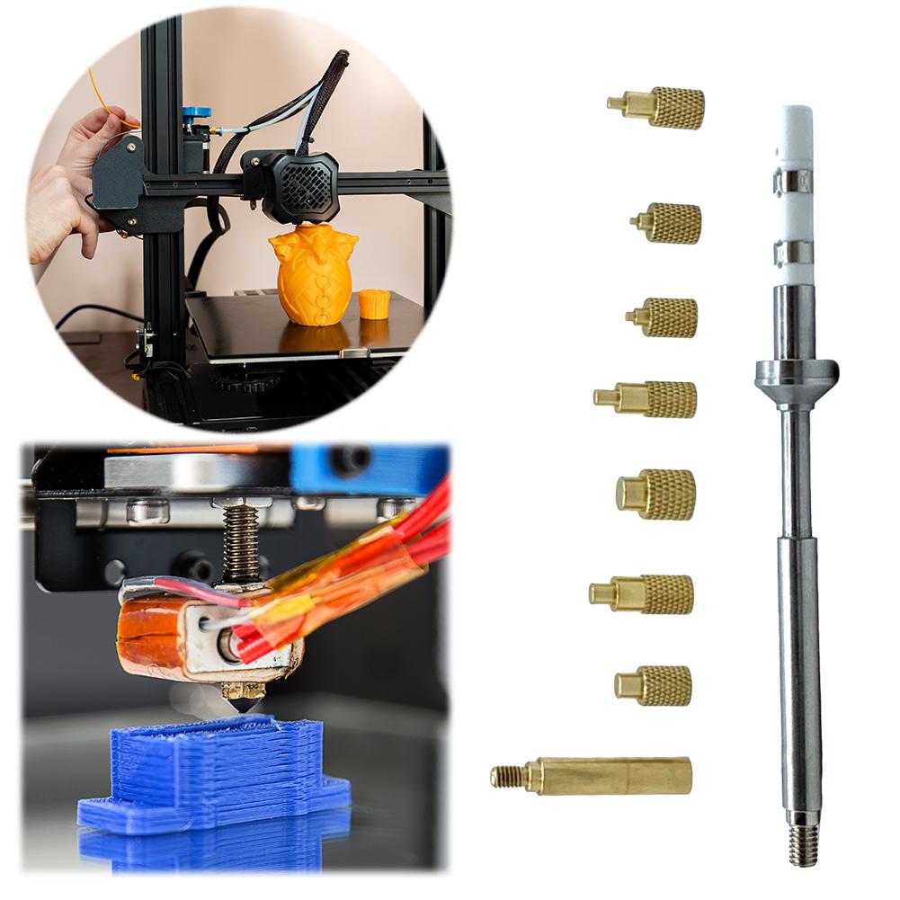 Insert Internal Thread Head M2-M8 Brass Hot Melt Insert Nut Insertion Kit 3D Print Accessory for TS100 TS101 PTS200 PTS201