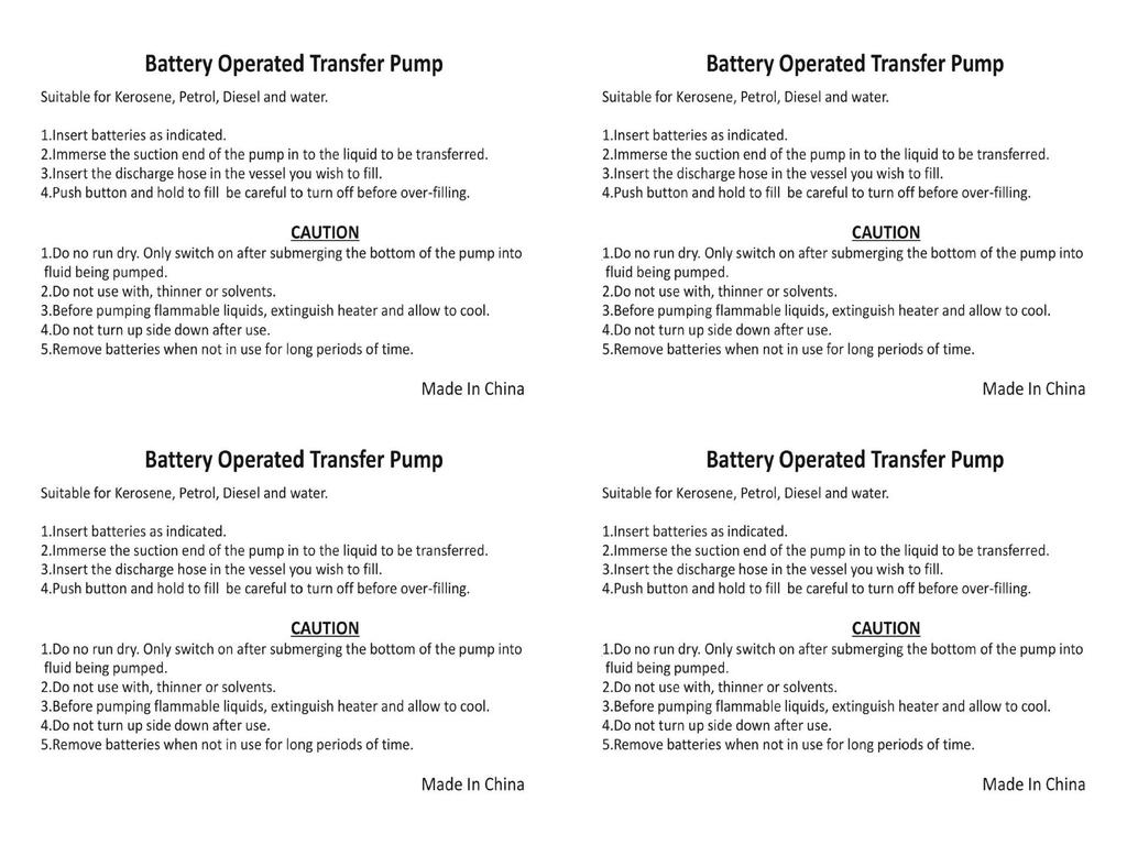 Elektrische Öl- & Wasserabsaugpumpe - Selbstansaugend für Tanks & Autos