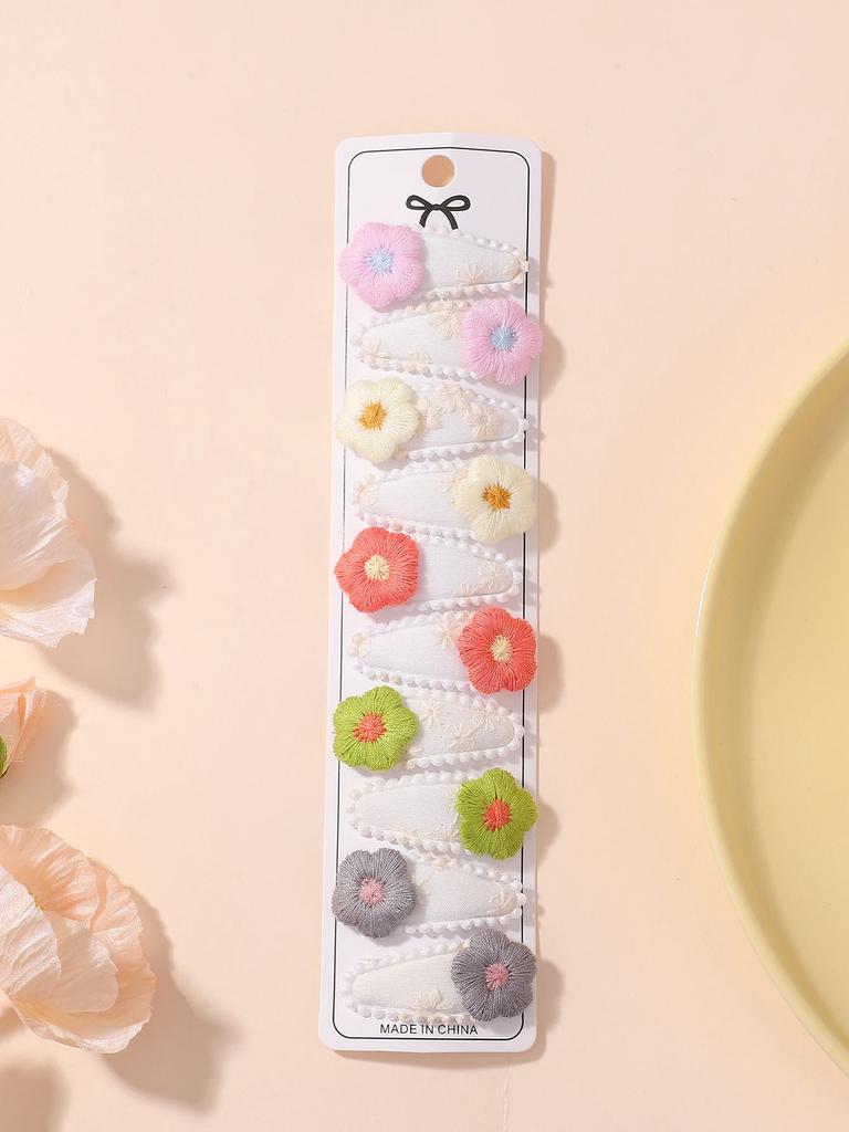 RAINBOW BOWS 10Pcs Cute Hair Clip Mini Flower Hairpins for Toddler Children Girl Lovely BB Clips Headwear Accessories Gifts