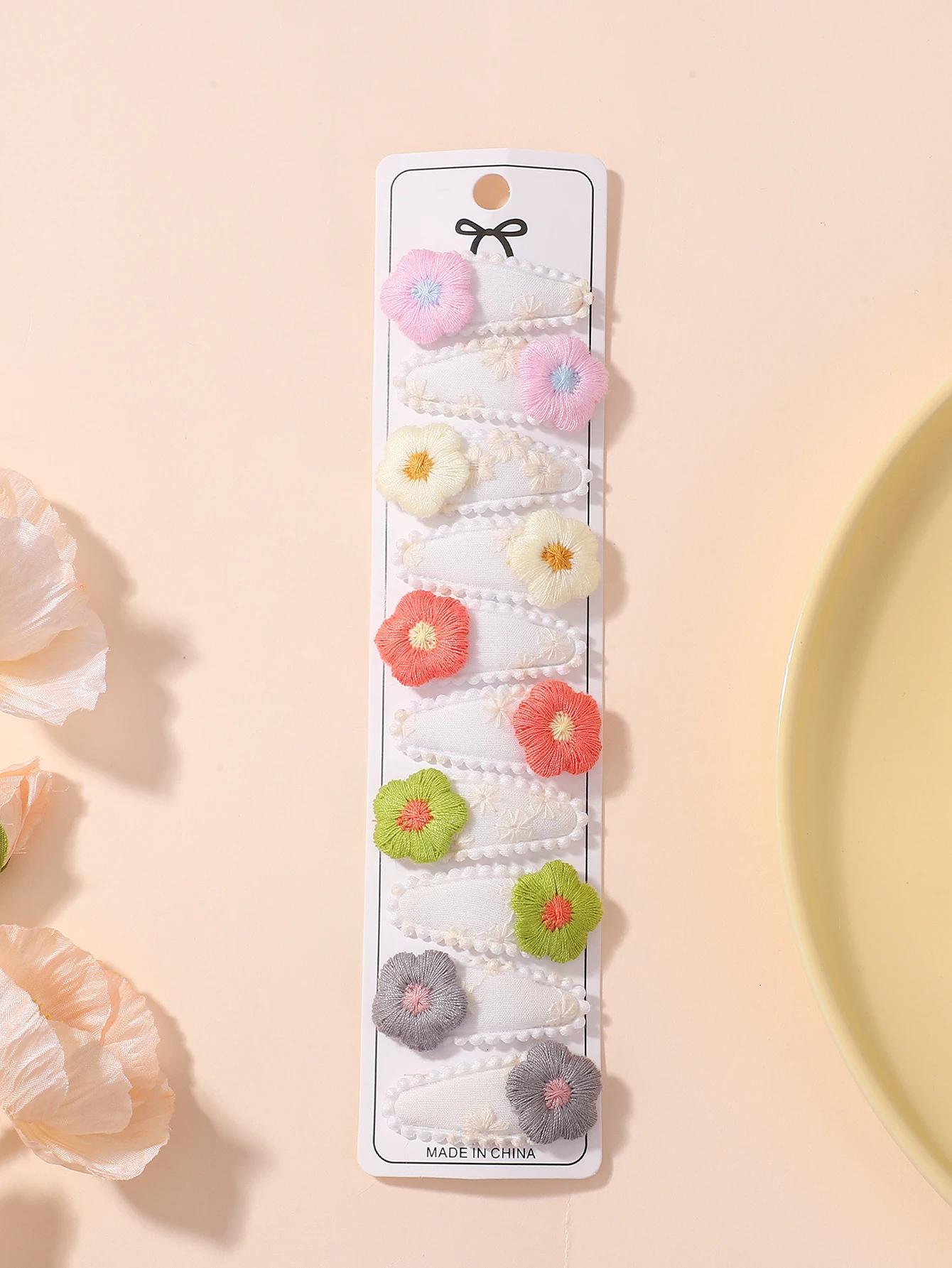 

РАДУЖНЫЕ БАНТЫ 10 шт. Милая заколка для волос Мини-заколки для волос в виде цветков для малышей, детей, девочек, Прекрасные заколки-невидимки, Аксессуары для головных уборов, Подарки