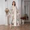 SW0910 Middle Eastern Inspired Muslim Women's Printed Abaya Dress