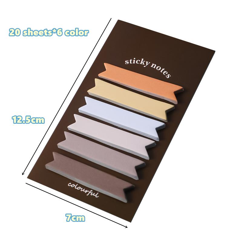 1 Stück bunte Index-Haftnotizen mit Farbverlauf, selbstklebende Post-Memo-Pad-Tagebuchaufkleber, Tab-Etikett