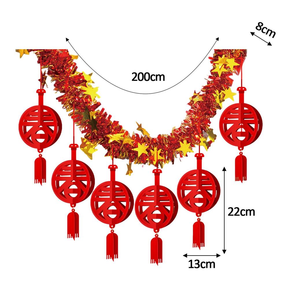 2025 Chinese New Year Banner Garland Decoration DIY Door Spring Festival Banner for Home Office Party Bedroom Indoor Outdoor