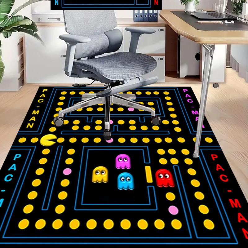 1pc Pacman Adventure Carpet for Playroom Bedroom Living Room Sofa Home Decor,kids Game Area Rug Non-slip Floor Mat Y730139