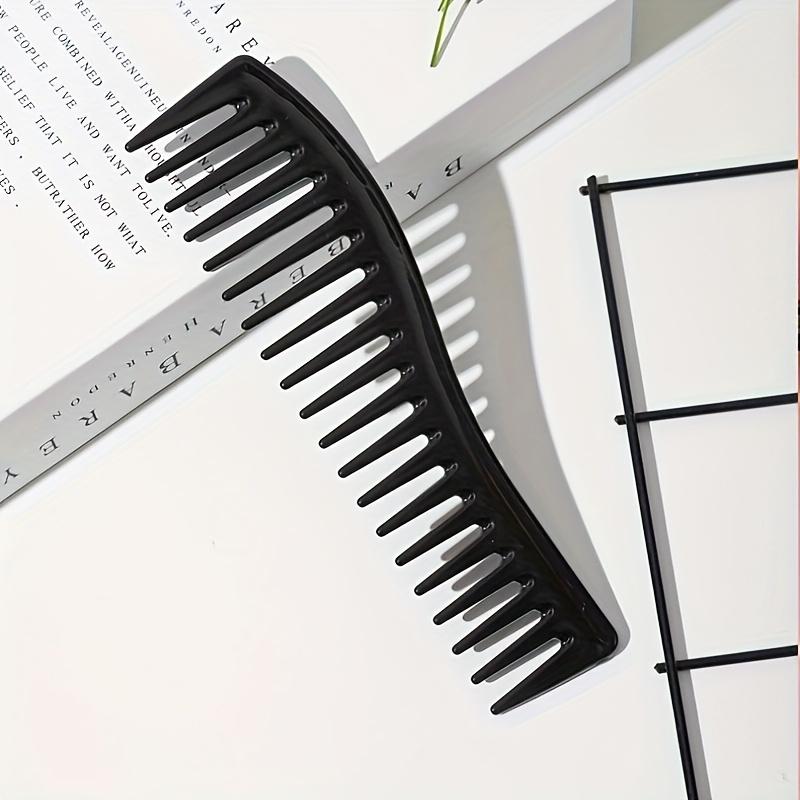 Men's Hair Grooming Tool - Wide-Tooth Styling Comb - Durable ABS Plastic Handle - Ergonomic Retro Design for Hair Dyeing