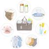 Hinwo Diaper Storage Diaper Baby Supplies Storage Baby Baby Gift Small Bag, Pouch, Case, Basket, Bag, Box, Foldable, Baby, Prep, (Gray, Star)