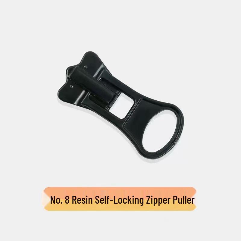 Resin Zipper with Disc Bottom Puller, Size 3/5/8, Self-Locking Zinc Alloy, Thickened Puller In Stock