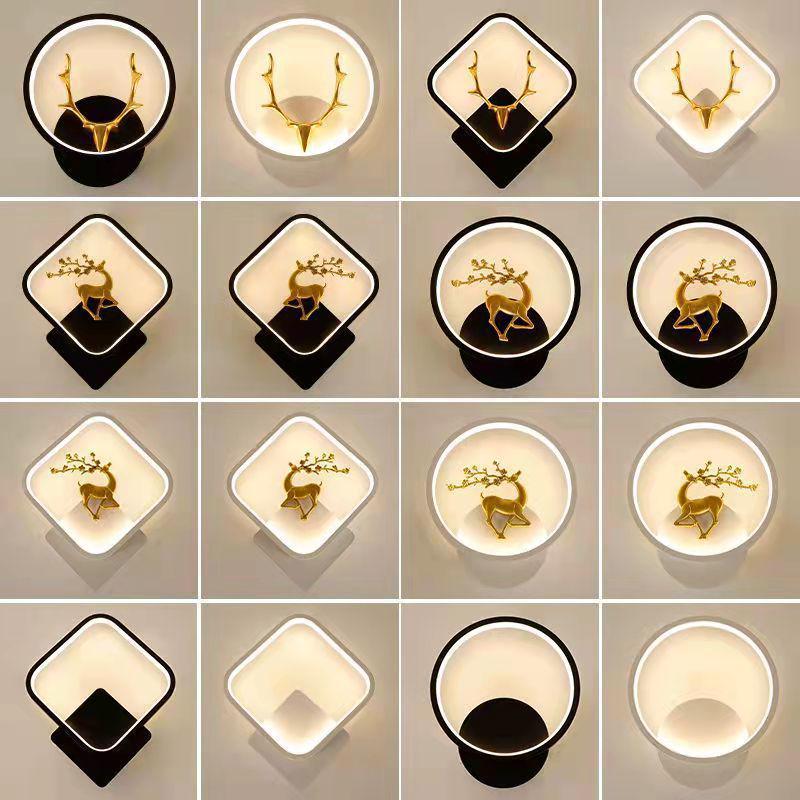 Nordic Deer Head Wall Lamp: Modern Minimalist Light for Bedroom, Corridor, Stair, or Living Room