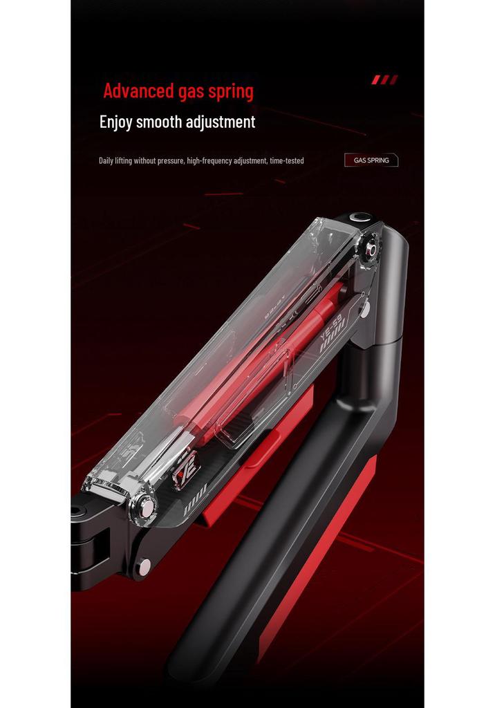 Soporte de Monitor Ajustable con Brazo Mecánico y Base Portátil