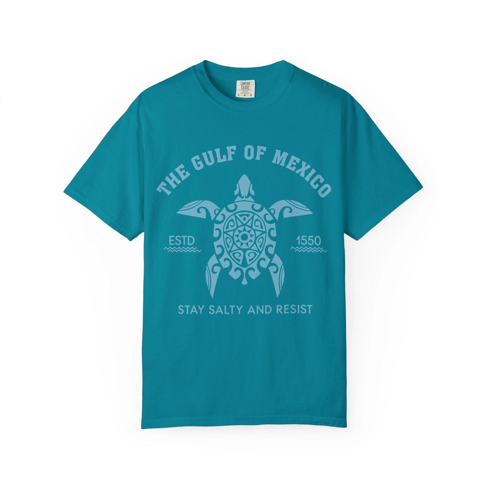 The Gulf of Mexico T shirt Est. 1550 Stay Salty Shirt Fishing Funny Anti Trump L