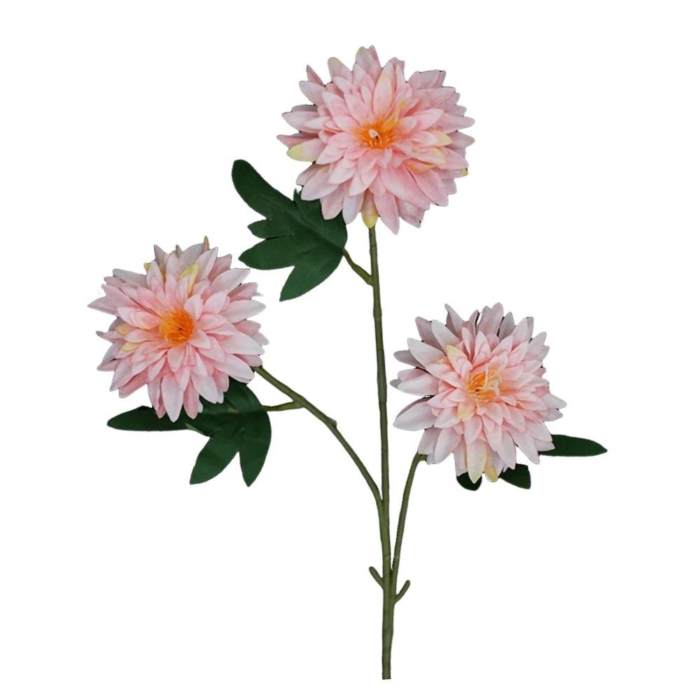 64cm Length Artificial Dahlia Flower 3 Heads Faux Flower New Simulation Flowers  Photography Props
