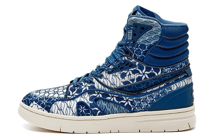 LI NING 1990 High top Skateboard Shoes Women s Strait Blue ALFR092-1 37