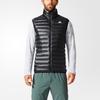 Adidas Down Jackets Men's Black Stand Collar Moderate Quilted Down Jacket BS1563