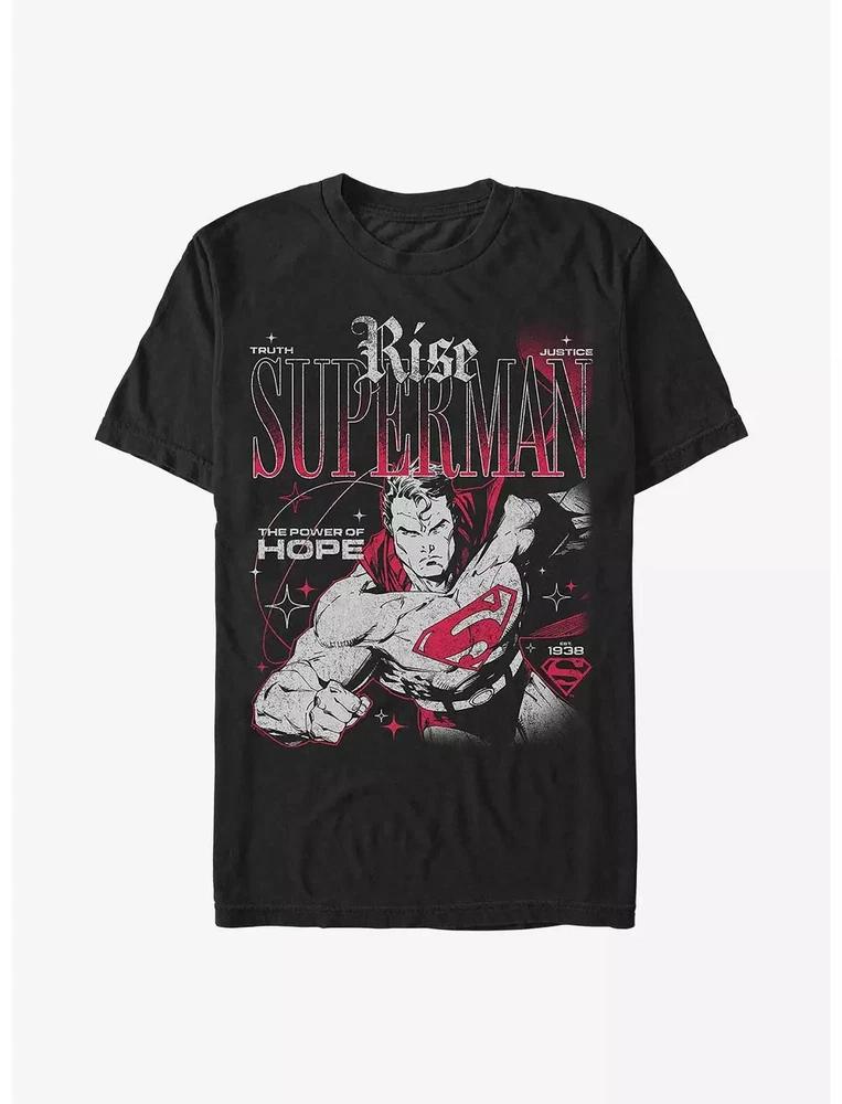 Comics SuperUnisex Rise Truth Justice Hope Black TShirt S