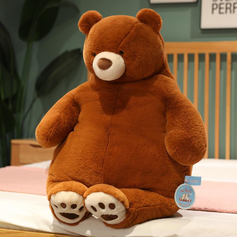 Stuffed Lazy Bear Doll Soft Brown Bear Plush Toy PandaDuckShiba Inu DogTiger Animal Toys Baby Sleep Pillow Kids Girl Gift