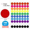 700 PCS Dot Stickers 3/4 Inch Color Coding Labels Round Colored Dot Stickers 10 Assorted Colors Colorful Coding Label Circle St