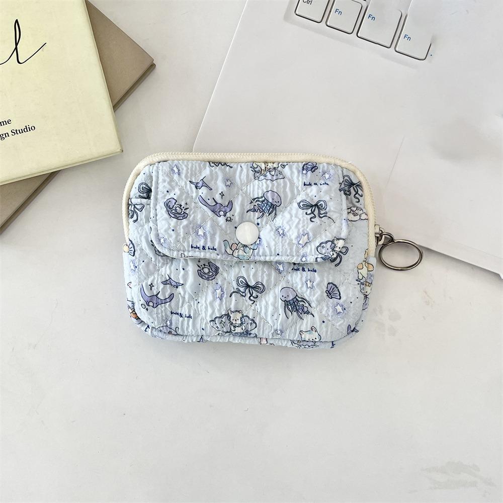 Cartoon Animals Coin Purse Multifunctional Card Quilted Storage Bag Card Hold Portable Cute Quilted Storage Bag