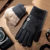 Soft Dual-use Gloves Acrylic Fibres Half Finger Gloves Knitted Yarn Flip Mittens  Keep Warm