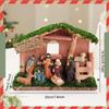Resin Christmas Nativity Scene Set Collectible Sculpture Elegant Decoration Aesthetic Ornament for Living Room Decor