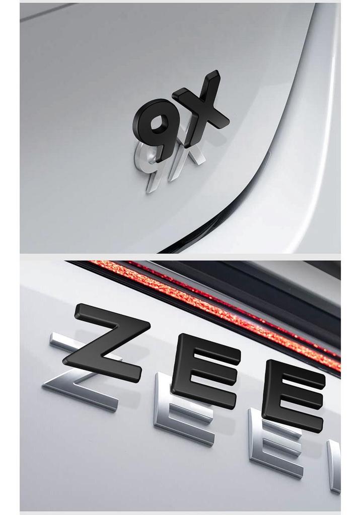 Black Decorative Covers for Zeekr 9X Car Logos - Front & Rear Metal Protection Accessories