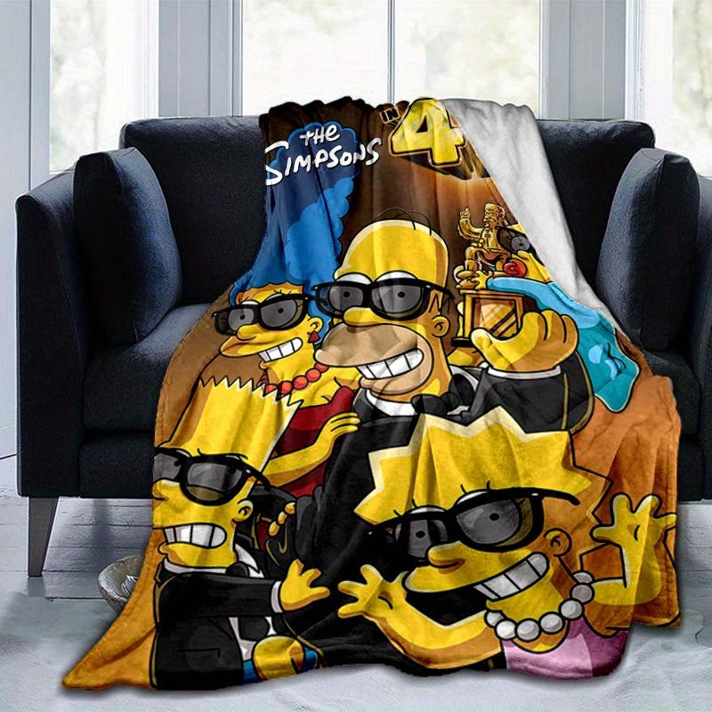 The Simpsons Cartoon Blanket, Short Plush Cute Warm Blanket, Living Room Home Decoration Sofa Four Seasons Travel