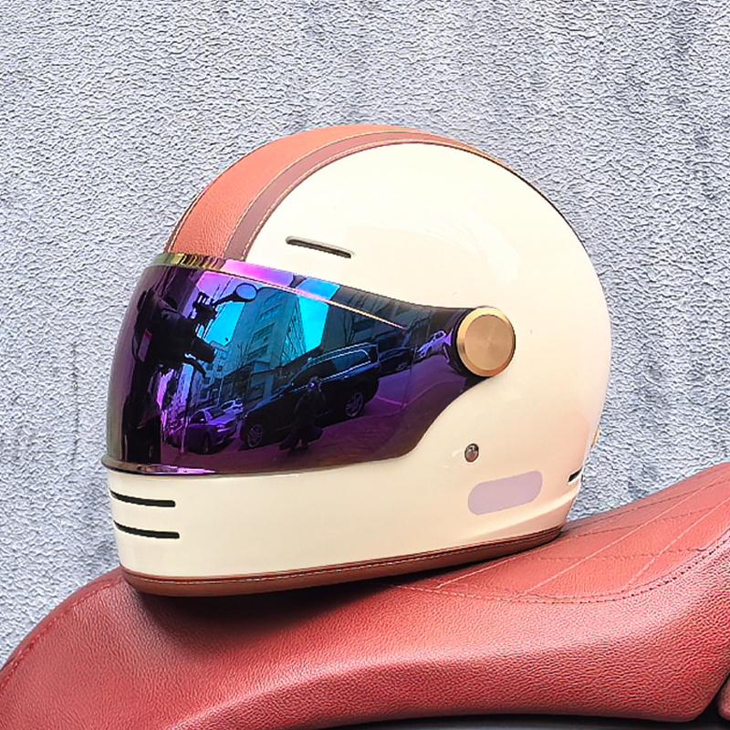 Motorcycle Helmet Retro Full face helmet Off Road Cascos para motos DOT Certification Capacete Casco moto