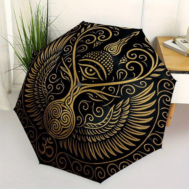 Золотой Глаз Гора Йога-коврик - Дизайн Духовного Воина для Медитации и Упражнений Зонт, Компактный Складной Зонт-трость для Мужчин и Женщин R121