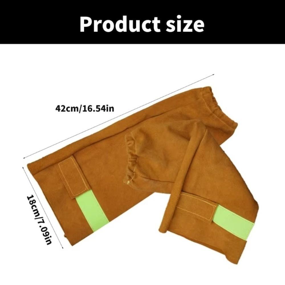 High Heat Resistance Leather Welding Arm Guards Cut Resistance Welding Arm Covers Industrial Use