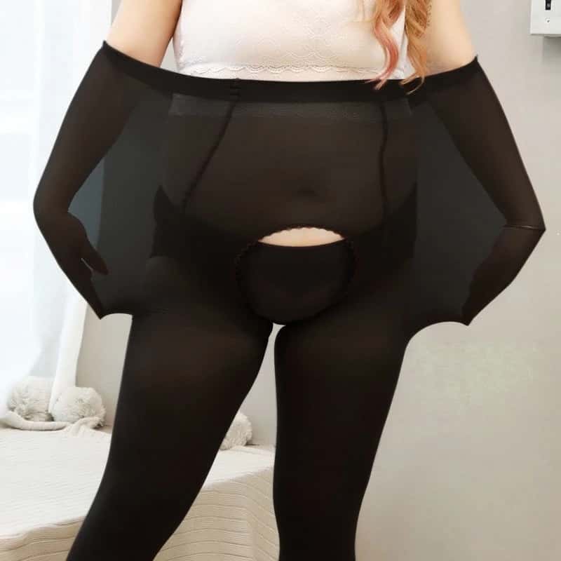 15D Stretch High Waist Pantyhose Plus Size Silk Big Women Sexy Large Thin Panty-hose Stockings Tights Black White 2XXL 4XXXL 5XL