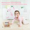 Montessori Holz-Rollentrommel-Set - Bunte Lernspielzeuge mit Puzzlekugeln für frühe Musik & Koordination, Ideale Geschenke