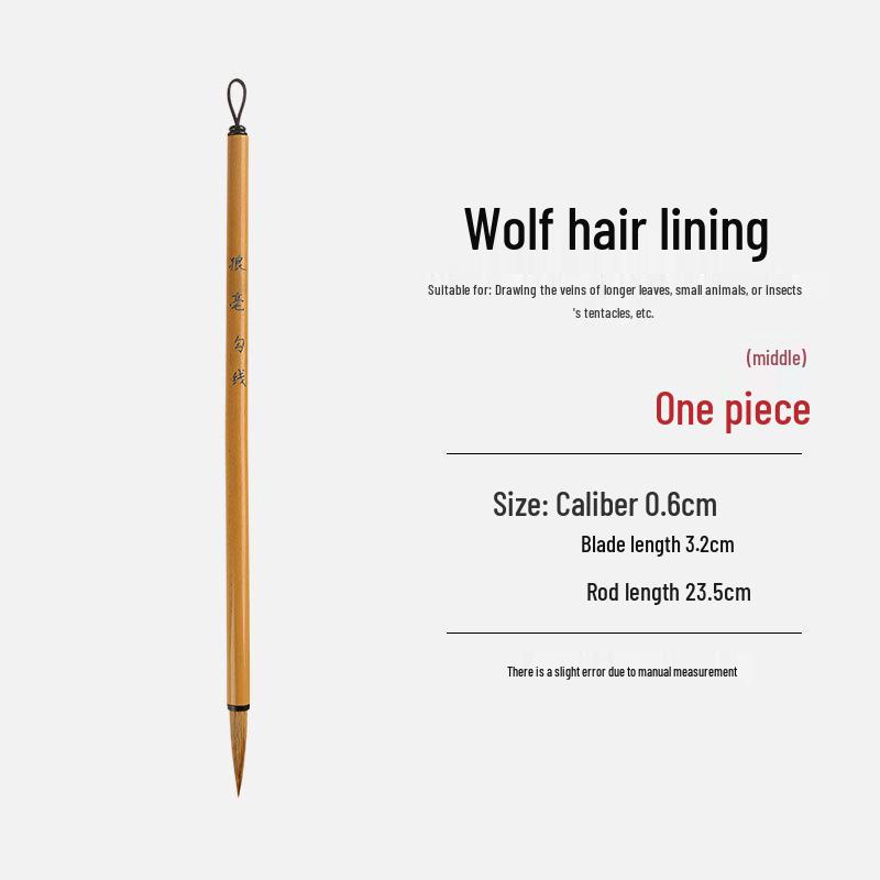 Shinjintai Brush Set: Wolf and Red Hair Brushes for Flower & Bird Freehand, Watercolor, Chinese Painting, Line Drawing, & Small Regular Script.