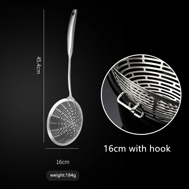 Long Handle Stainless Steel Colander Pasta Hot Pot Oil Filter Strainer Spoon Kitchen Fried Food Net Sieve Spoon Cooking Tools