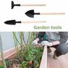 3pcs Mini Garden Tools Set Portable Shovel Tools Shovel Rake Spade Garden Plant Tool Set with Wooden Handle Kids Outdoor Tools