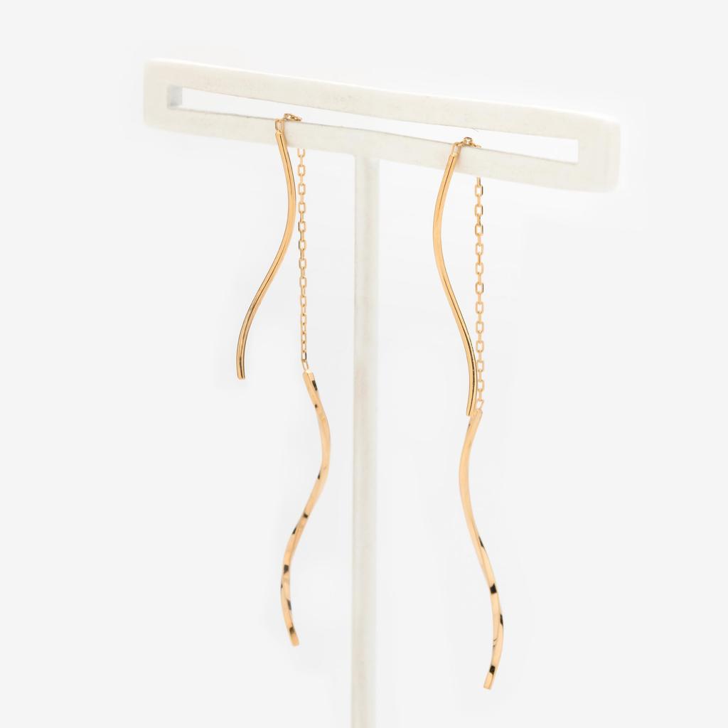 ESTELLE [Official] Women's American Earrings, 10K Yellow Gold, 0202-3500-0019-0000